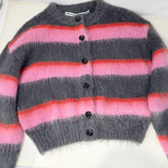 ALEXANDER WANG Brushed Mohair Oversized Cardigan - Picture 1 of 8